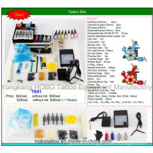 Cheap Overall Tattoo Kits with Two Machines Power Supply 26 Piece a Set